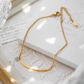 Non Tarnish Jewelry Summer Beach Anklets 18K Gold Plated Stainless Steel Beaded Chains Smile Zircon Charm Anklet YF3241