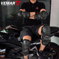 4Pcs Motocross Anti-fall Knee and Elbow Pads Protection Riding Elbow Guard Motorcycle Motorbike Off-road Racing MTB Knee Guard