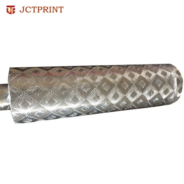 New JCT Steel Embossing Cylinder Fabric Rubber Carpet Sole Pattern Embossing Roller High Wear Printing Machinery Parts