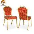 Gold Aluminum Frame Stackable Banquet Patterned Stacking Banquet Chairs