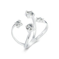 Factory Minimalist Cross 925 Sterling Silver Open X Rings for Women Girls Adjustable Wrap Cuff Stacking Eternity Ring BSR531-E