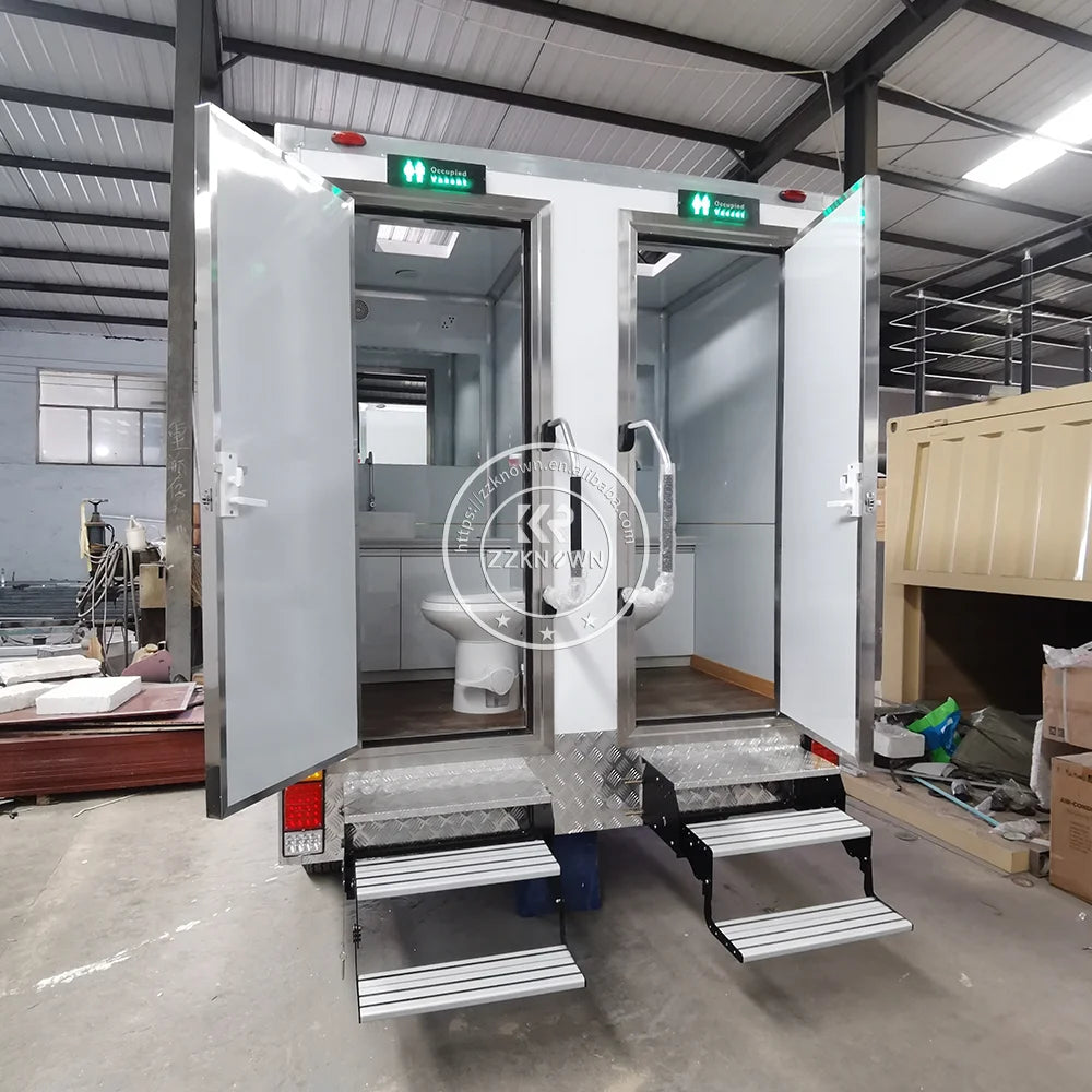 2024 Vip Mobile Luxury Portable Shower Washroom Restroom Toilet Trailer Outdoor Portable Manufacturers