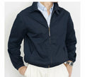 Men's Heavy-Durable Canvas Zip-Up Work Jacket Hand Pocket High-Durable Cotton Streetwear for Autumn Spring Size XL-Wholesale