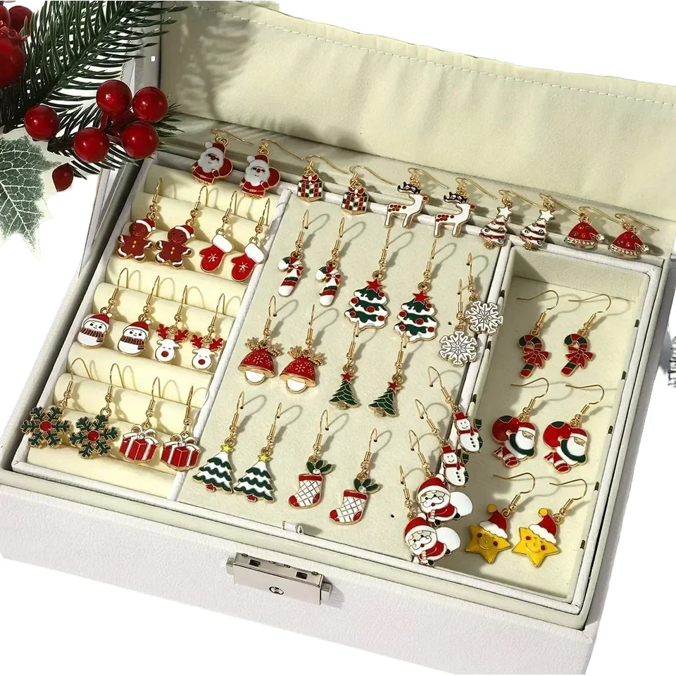 23 Pairs Christmas Earrings for Women Xmas Holiday Dangle Earrings Cute Christmas Party Jewelry Gifts