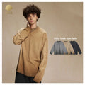 CNSHELL 275gsm Sun Fade Dirty Look Vintage Crew Neck Damaged Neck Edge Long Sleeve T Shirts Custom Design NO MOQ