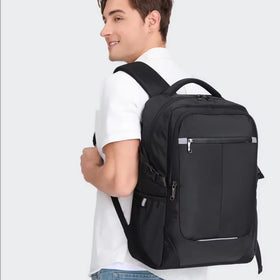 Large Capacity Fashionable Men's Business Laptop Backpack Waterproof Oxford Material USB Zipper for College Students Travelers