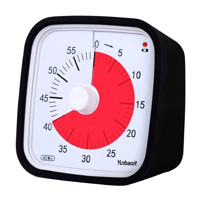 OEM Yunbaoit Pomodoro Time Timer Silent 60-Minute Kitchen Countdown Timer Visual Productivity Study Timer for Kids and Adults