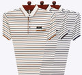 Custom Sublimation Printing Striped Polo Shirts with Your Want logo