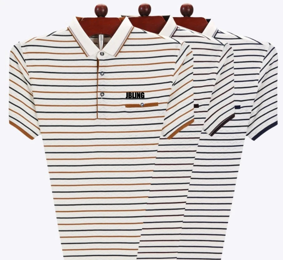 Custom Sublimation Printing Striped Polo Shirts with Your Want logo