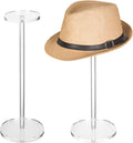 16-Inch Clear Acrylic Hat Stand and Wig Display Rack Set of 2 Hat Rack