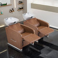 Salon Furniture Adjustable Footrest Shampoo Chair with White Basin for Beauty Salons