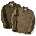 Vintage American Style Carpenter Jacket for Men 100% Cotton Canvas Spring Round Lapel Workerwear with Coating Process
