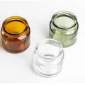 Luxury Glass Candle Jar clear Amber Glass Candle Jar with Lid Colorful Glass Candle Jar