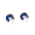 New Arrival INS Trendy Elegant Temperament Blue Enamel Hoop Earrings for Women for Gifts and Parties Mainly Made of Brass