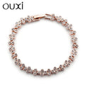 Luxury Fashion Bracelet Jewelry Austrian Crystal Embellished White Gold Plated Trendy Bridal Gift Bracelet Jewelry