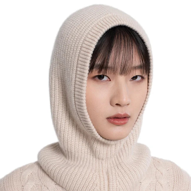Neck Warmer Balaclava Unisex Autumn & Winter Face Slimming Versatile Pullover Knit Hat MegaBDM