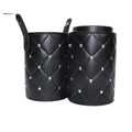 Low Moq Custom Logo Leather PU Barrel Bag Fashion Brand Waterproof Round Cylinder Makeup Brush Holder Makeup Brush Bag Case