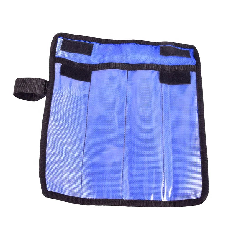 Shinlon Manufacture Portable PVC Pocket Mesh Fishing Lure Bags 28.5*23cm 4 Pcs Lure Storage Bags