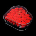 Factory Supplier Oem Custom Heart Shape clear Acrylic Rose Box Clear Modern Rectangle/heart Shaped Acrylic Flower Box