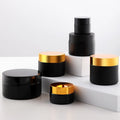 2oz 60ml Reusable Black Glass Container Jar with Open Mouth Leak-proof Lid and Internal Hand Gasket
