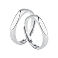 BASQUESUN Factory Wholesale Diamond Shaped Smooth Surface Your Name Couple's Mouth Simple Flat Design Engraved Creative Ring