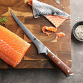 New Arrivals Japanese 67 Layers Damascus Steel Super Sharp Kitchen Knives 7 Inch Fillet Knife With Rosewood Handle