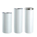 Wholesale Bulk Vacuum Double Wall 20oz Skinny Straight Stainless Steel Blank Sublimation Tumbler Water Bottle Mug Custom Printed
