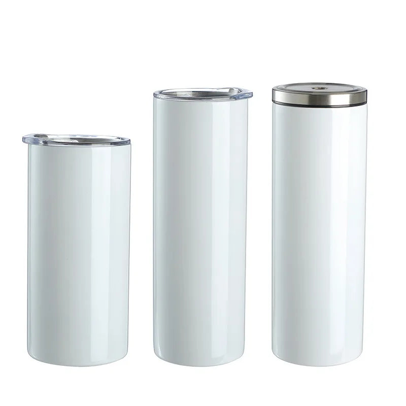 Wholesale Bulk Vacuum Double Wall 20oz Skinny Straight Stainless Steel Blank Sublimation Tumbler Water Bottle Mug Custom Printed