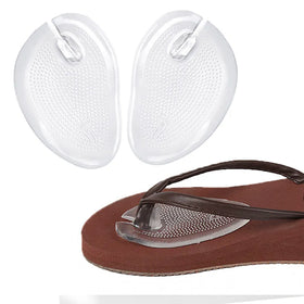 Forefoot Cushion Insert Gel Flip Flop Pads Anti-Slip Sandal Grip Protector with Toe Caps Enhanced Comfort and Stability