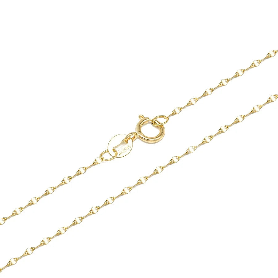 Fine 585 Real Gold Necklace Solid 14K Pure Gold Thin Chain Jewelry Wholesale Chains Necklace Cadena De Oro 14k