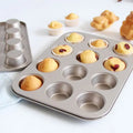 Nonstick Carbon Steel Mini Bakeware 12 Cup Cake Muffin Baking Pan Cake Tray Baking Molds Steel