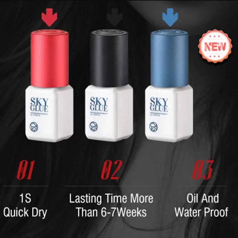 5ml Individual Eyelash Extensions Glue Red Cap Sky Eyelash Glue Private Label Korea Lash Adhesive Glue