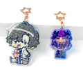 Custom Cute Anime Cartoon Design Holographic Girl Acrylic Keychain Custom Epoxy Acrylic Luxury Keychain