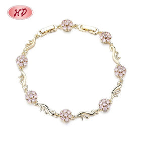 Jewelry Girl 18K Gold Plated Charm Rope Woven Embroidery Fashion Festive Celebrate Adjustable Bracelet