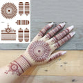 Henna Temporary Tattoo for Women Exquisite Brown Flower Lace Waterproof Removable Tattoo Sticker