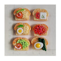 Kawaii Simulation Fruit Toast Egg Bread Flat Back Resin Cabochon Miniature Food Scrapbooking Craft DIY Hair Accessories