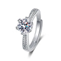 Wholesale Custom GRA VVS Moissanite S925 925 Sterling Silver Anneaux Anel Anillo Fashion Jewelry Finger Ring for Women Lady