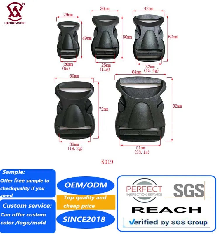 New Design Adjustable Plastic Product Quick Release Clasp Good Quality for Backpack Parts Accessories