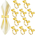 Gold Bow Napkin Ring Festival Napkin Ring Hotel Restaurant Napkin Ring for Wedding