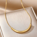 VKME New Fashion Women Jewelry 18K Gold Plated Stainless Steel Clavicle Chain Necklace