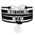 Factory Custom Made Infinity Love Wrestling Mom Heart Wrestler Mens Bracelets for Women