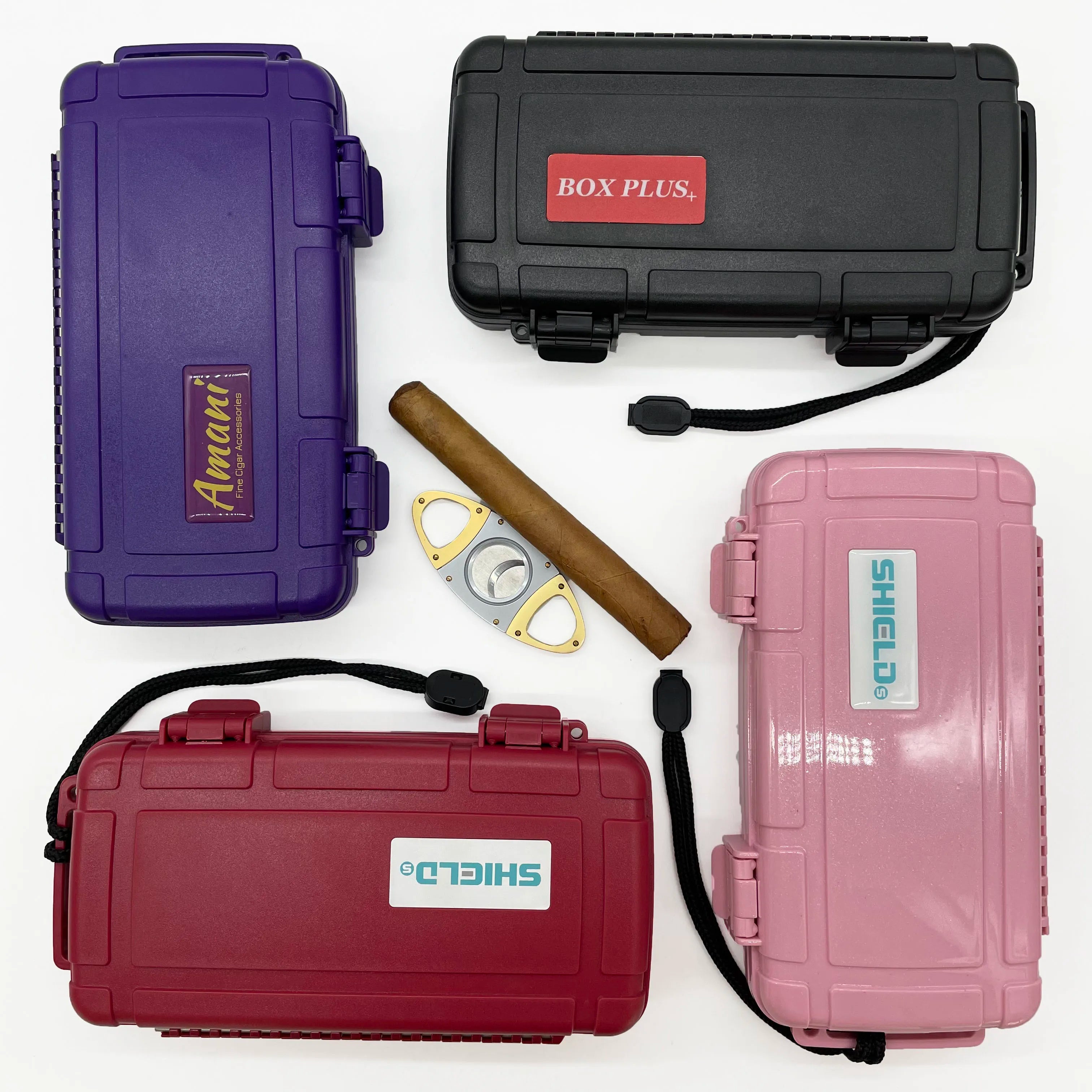 Manufacturer Wholesale Portaable Cigar case Humidor case Waterproof Cigar Travel Humidor for Cigar bar