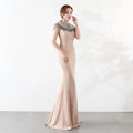16038-1# Toasting Bridal Wedding Long Banquet Elegant Fishtail Engagement Back Door Karinu Evening Dress