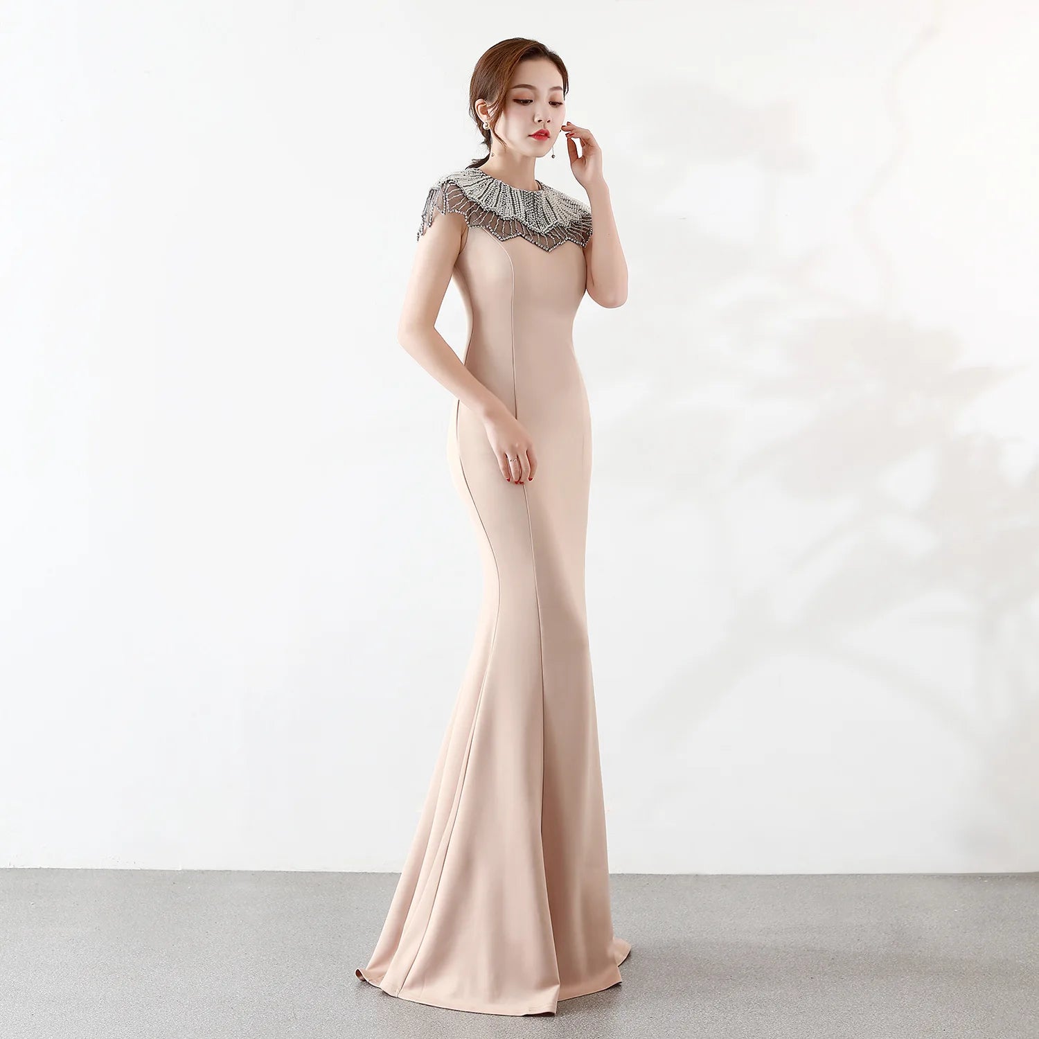16038-1# Toasting Bridal Wedding Long Banquet Elegant Fishtail Engagement Back Door Karinu Evening Dress