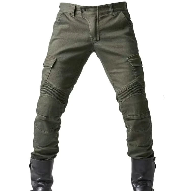 Men's  Racing Pants Genuine Goods Summer Cycling & Motorcycle Anti-Fall Equipment Four Seasons Stretch Denim Size XL