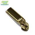 Golden Zinc Alloy Non-Lock Zipper Sliders Nickel-Free Oeko-Tex Certified Custom Design Metal Zip Puller Bags Shoes Wooshi Brand