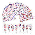 Felice New Custom 2D American Flag Decals National Flag Adhesive DIY Nail Stickers Strong Glue 100% Real Nail Polish for