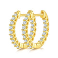 Affordable Luxury Silver Inside Out Designs Moissanite Huggie Earring Trusted Supplier Moissanite Hoop Earrings MegaBDM