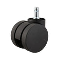 BIFMA Standard 50mm Diameter Swivel Nylon Office Chair Casters Adjustable Stem Plastic 10*22mm 40kg Load Capacity Silent Dining