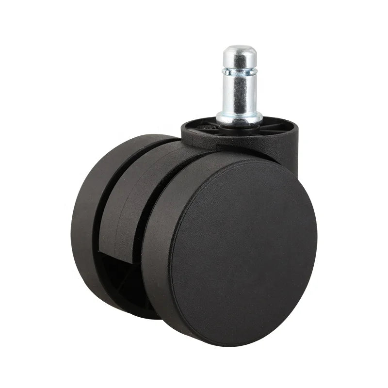BIFMA Standard 50mm Diameter Swivel Nylon Office Chair Casters Adjustable Stem Plastic 10*22mm 40kg Load Capacity Silent Dining